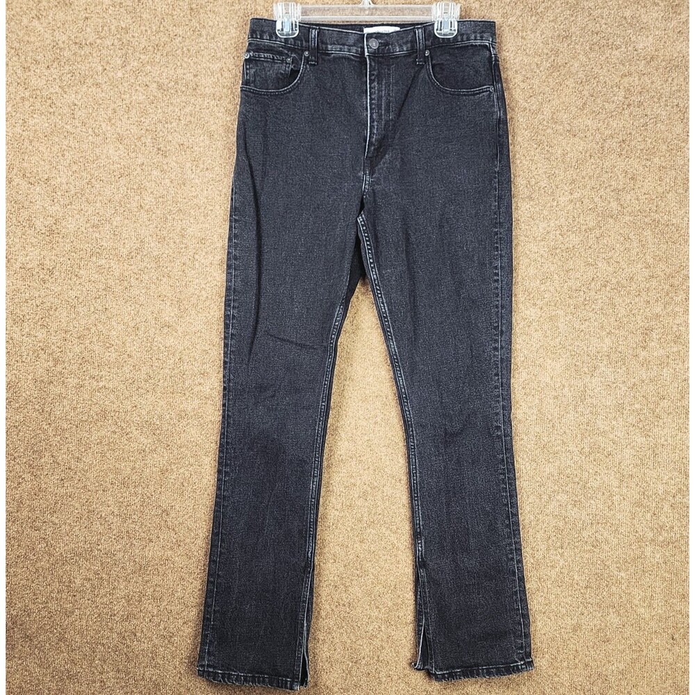 Abercrombie & Fitch The Skinny High Rise Woman Jeans Size 30/10 Black Split Hem